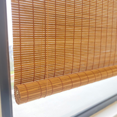1.5m 2m Waterproof Bamboo Slat Roll Up Blinds Sun Proof Woven Roman Bamboo Blinds