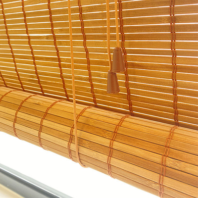 1.8m Nature Bamboo Roll Up Shade For Windows Colorful Roman Curtains Light Filtering