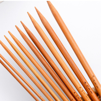 Needles Bamboo Single Head Sewing Tools Handle Crochet Hook Carbonized Knitting