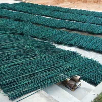 20cm Painted Raw Bamboo Poles Stakes Rods Green Decoration