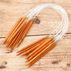 Carbonized Natural Bamboo Circular Knitting Needles 60cm Transparent Tube For Handicraft