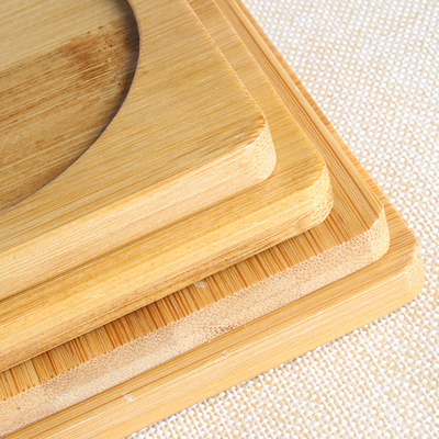Custom Blank Bamboo Coasters For Drink Square Bamboo Wood Saucer Mat