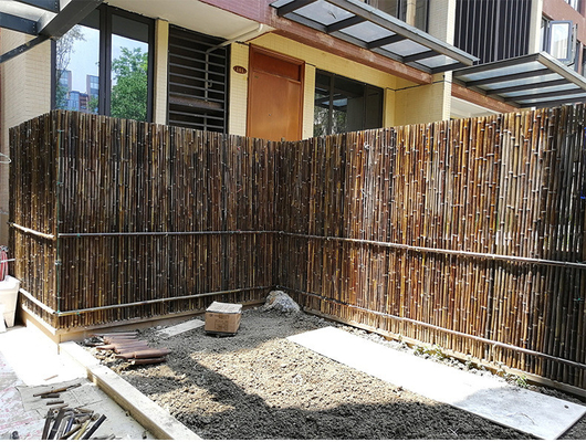 Natural Bamboo Material Painted Bamboo Fence Panels Rolled Bamboo Fence Privacy Garden Border