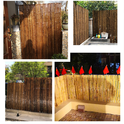 Natural Bamboo Material Painted Bamboo Fence Panels Rolled Bamboo Fence Privacy Garden Border