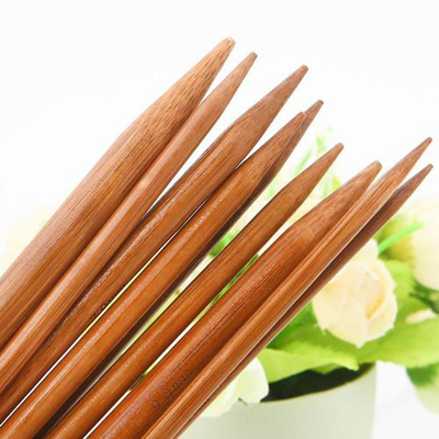 Needles Bamboo Single Head Sewing Tools Handle Crochet Hook Carbonized Knitting