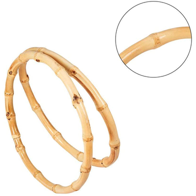 Luggage Accessories Natural Bamboo Bag Handle For Women Semicircle