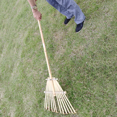 Light Weight Bamboo Gress Rake Garden Lawn Quick Assemble Leaf Rake 32cm