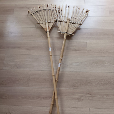 Light Weight Bamboo Gress Rake Garden Lawn Quick Assemble Leaf Rake 32cm