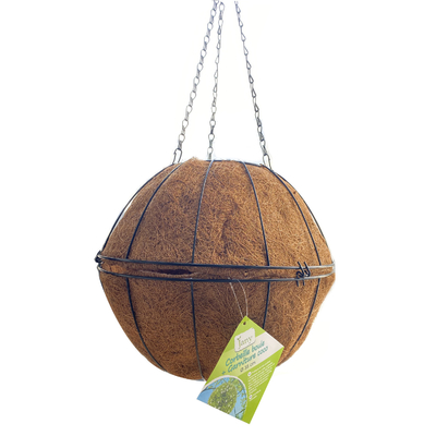 Garden Decoration Metal Hanging Planter Basket With Coco Coir Coco Liner