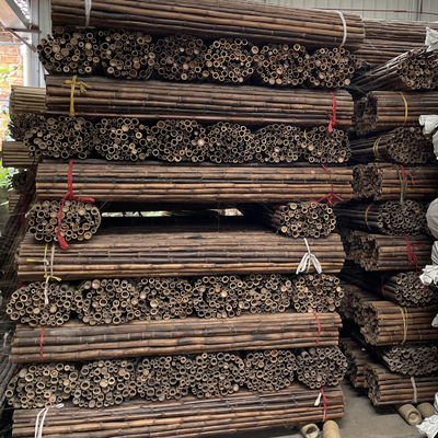 150cm Raw Bamboo Poles Painting Green Red Black Decorative Bamboo Garden Stakes