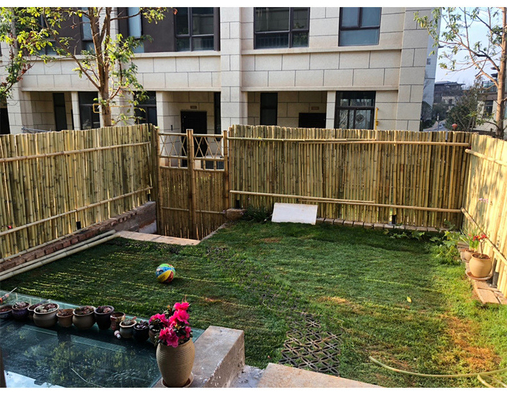 Smoked Decorative Bamboo Fence Screen Fencing For Nursery Garden Green House