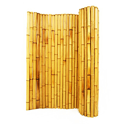 Smoked Decorative Bamboo Fence Screen Fencing For Nursery Garden Green House