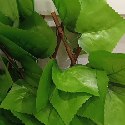 Decorative Plastic Green Plant Mat Panel Artificial Leaves Fence For Outdoor