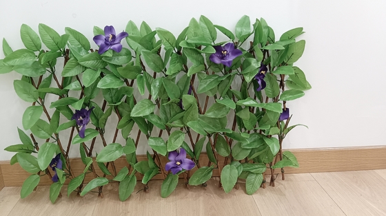 Decorative Plastic Green Plant Mat Panel Artificial Leaves Fence For Outdoor