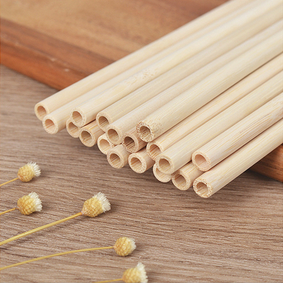 Reusable Natural Bamboo Drinking Straw With Customized Laser Label Log Biodegradable
