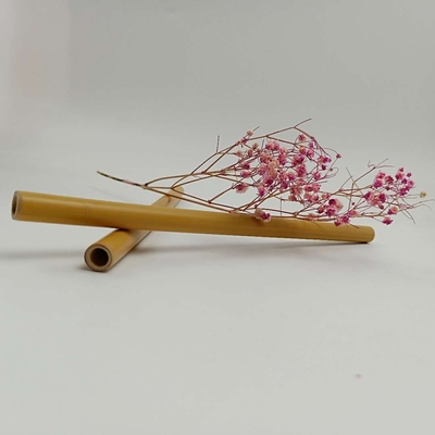 Compostable Organic Bamboo Straws Customized Logo Travel Juice Cocktail Use