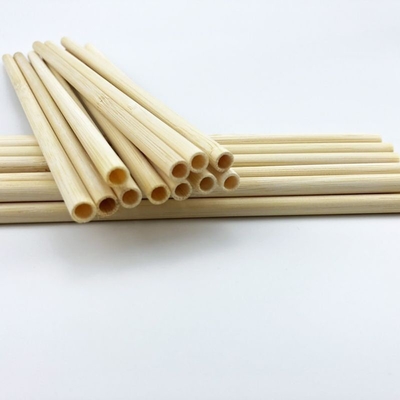 Biodegradable Disposable Bamboo Straws Laser Private Logo For Party Wedding