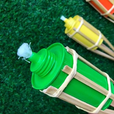 Waterproof Natural Bamboo Torch Rattan Tiki Torches For Patio Yard Garden Lawn