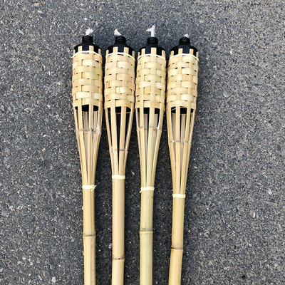 180cm Natural Bamboo Torch Bamboo Tiki Torches For Garden Lighting Luau Party