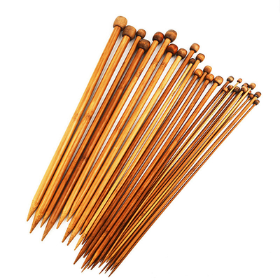 12Pcs Set Light Bamboo Circular Knitting Needles Single Pointed Knitting for Handmade DIY Knitting