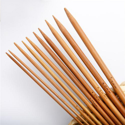 12Pcs Set Light Bamboo Circular Knitting Needles Single Pointed Knitting for Handmade DIY Knitting