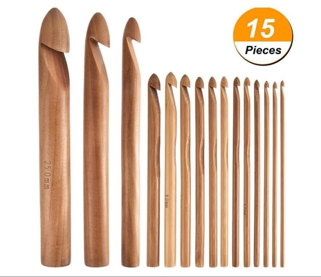 Weave Yarn Craft Bamboo Circular Knitting Needles Carbonized Bamboo Handle Crochet Hooks