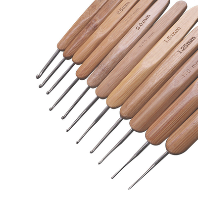 Set Bamboo Knitting Needle Crochet Hook Light Double Pointed Bamboo Knit