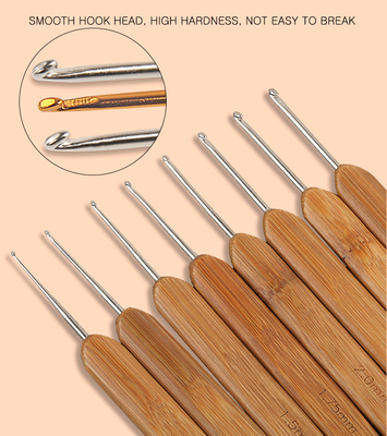 Set Bamboo Knitting Needle Crochet Hook Light Double Pointed Bamboo Knit