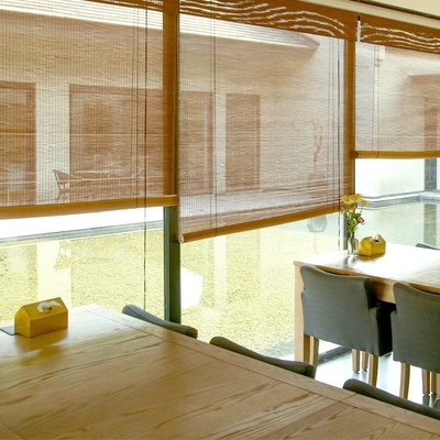 1m Environmentally Bamboo Roller Shades Manual Pergola Roller Bamboo Blinds