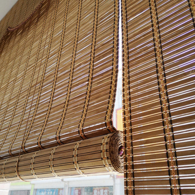 2m Outdoor Bamboo Roller Blinds Roll Up Shades Eco Friendly Sun Proof