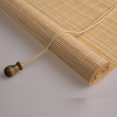Hand Made 1.5m Height Natural Bamboo Roller Blinds Shade Solar Control Decoration