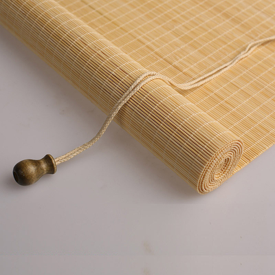 Hand Made 1.5m Height Natural Bamboo Roller Blinds Shade Solar Control Decoration