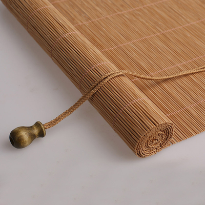 Hand Made 1.5m Height Natural Bamboo Roller Blinds Shade Solar Control Decoration