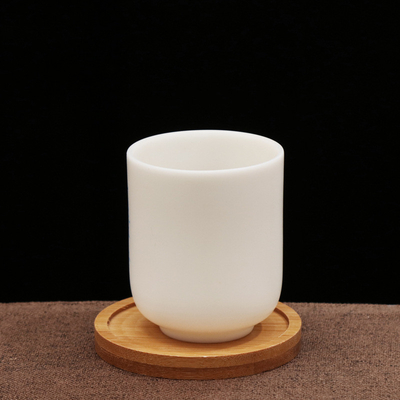 6 Pack 9cm Bamboo Coasters Round Shape Laser Logo Bar Home Cup Coasters