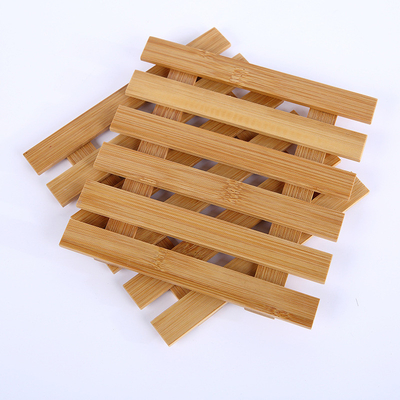 Light Natural Bamboo Wooden Plant Saucer Comfortable Mat For Succulent Plant Pots