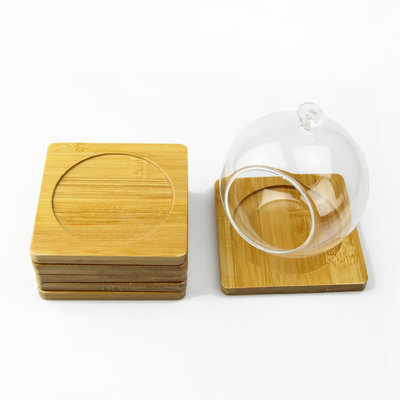 Round Blank Bamboo Coasters Waterproof Coaster Mat For Home Cafe Drinking Mat