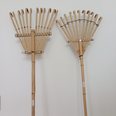 9 Tine 120cm Bamboo Rake Handmade Eco Friendly Garden Rakes Harrow