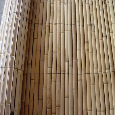 Natural Bamboo Slat Screening Eco-Friendly Privacy Slat Fence Bamboo Screen Panel Roll For Balcony Wind Protection