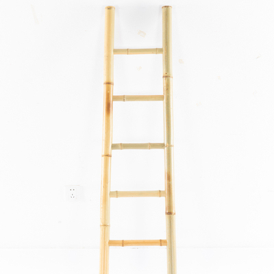 Custom Size Bamboo Loft Ladder Antique Decorative Brown Bamboo Climbs Ladder