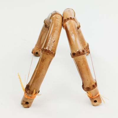 Round And Half Round Bamboo Bag Handle With Bamboo Root For Lady's Handbag