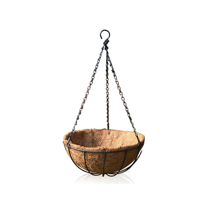 Coconut Coir Hanging Planters Outdoor Metal Wire Baskets With Coco Liner Hanging Pots For Plants Indoor