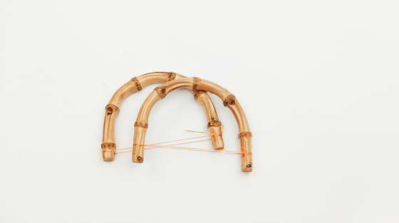 Round And Half Round Bamboo Bag Handle With Bamboo Root For Lady's Handbag