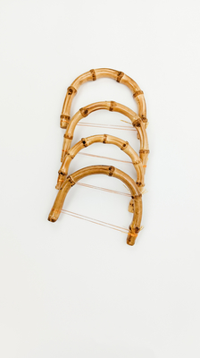 Round And Half Round Bamboo Bag Handle With Bamboo Root For Lady's Handbag