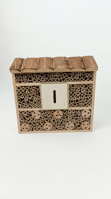 Wooden Insect Bee House Box Hanging Beneficial Insect Habitat for Bee Butterfly