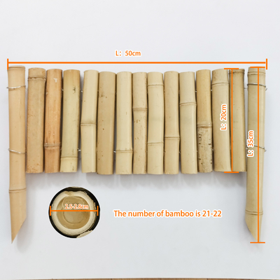 30-350cm Bamboo Pole Fence for Garden, Powder Coated