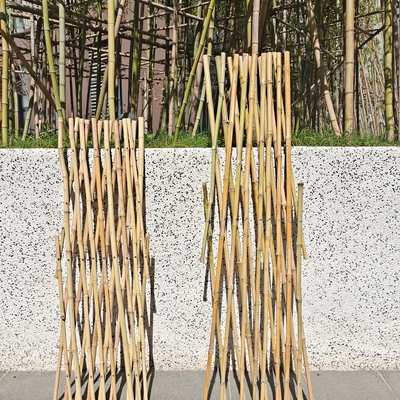 Expandable Bamboo Pole Fence 2-8ft Height Custom Size Outdoor Decoration