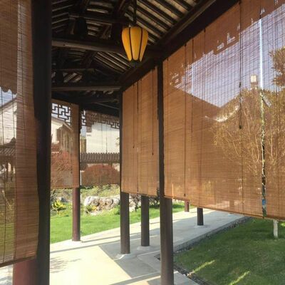 1.8m Nature Bamboo Roll Up Shade For Windows Colorful Roman Curtains Light Filtering