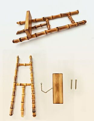 Natural Bamboo Desktop Stand with 3-in-1 Function for Hands-Free Viewing of Phone Tablet and Book