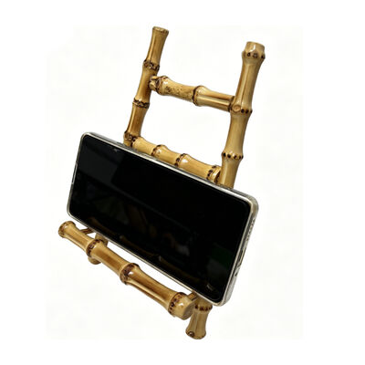 Portable & Space-Saving Bamboo Stand with 3-in-1 Universal Compatibility and Adjustable Viewing Angles for Phone and Tablet