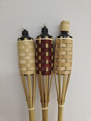 Garden Bamboo Torch: Stylish, Safe & Eco-Friendly Outdoor Landscape Lighting